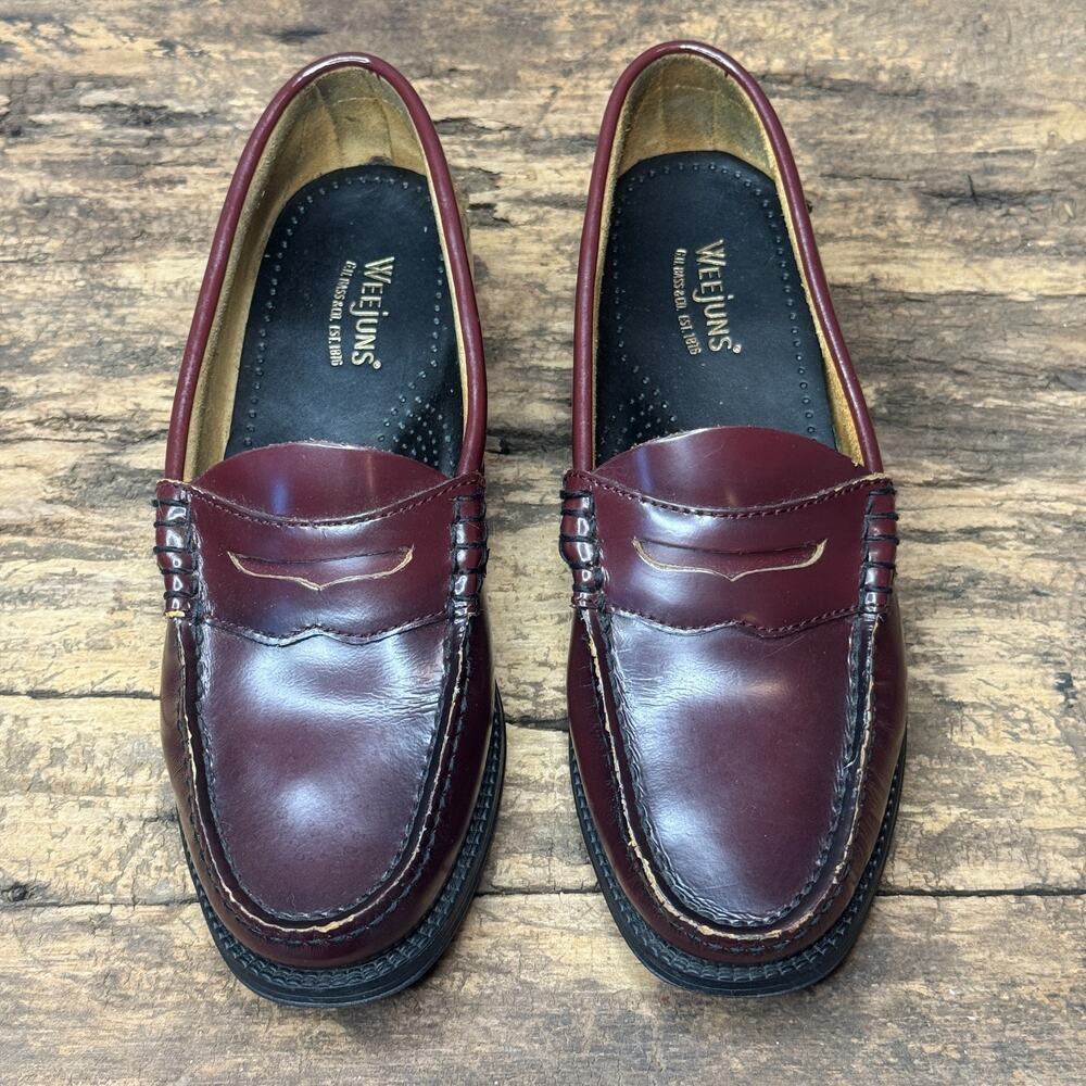 G.H. Bass Weejuns Madison Penny Loafers Burgundy Red Loafers Size 6 M VGUC